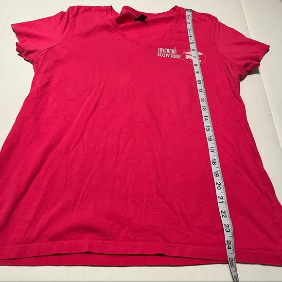 Savannah Slow Ride Pedal Bitches Womens SZ Large Pink Georgia Short Sleeve Shirt - Picture 7 of 7